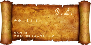 Voki Lili névjegykártya
